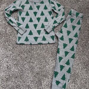 Hanna Andersson Cozy Green Tree Print Kids Pajamas